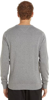 Tommy Hilfiger Jersey Hombre Essential Cotton Crew Neck de Algodón, Gris (Medium Grey Heather), 3XL