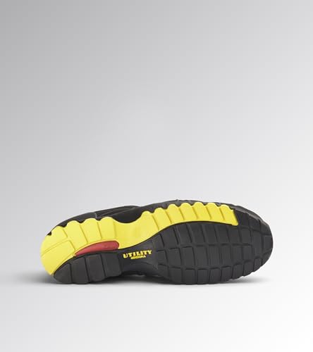 Utility Diadora BEAT DA2 TEXT LOW S1P HRO SRC, Zapato de seguridad Unisex Adulto, NEGRO, 43 EU