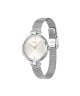 BOSS Reloj Analógico de Cuarzo para Mujer Colección Majesty con Correa de Malla de Acero Inoxidable Plateada - 1502653