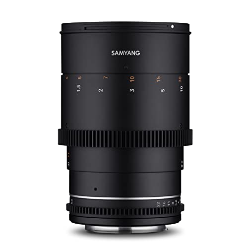 Samyang MF 135 mm T2,2 VDSLR MK2 Canon EF Objetivo de vídeo Cine de Formato Completo Distancia Focal Fija para Canon EF EF-S Cámara, Enfoque Manual, para EOS 5D Mark IV, 6D Mark II, 90D, 77D, Negro