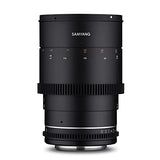 Samyang MF 135 mm T2,2 VDSLR MK2 Canon EF Objetivo de vídeo Cine de Formato Completo Distancia Focal Fija para Canon EF EF-S Cámara, Enfoque Manual, para EOS 5D Mark IV, 6D Mark II, 90D, 77D, Negro