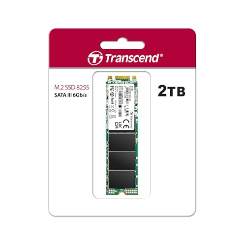 Transcend 2TB MTS825S M.2 2280 SATA III SSD - 6Gb/s, 3D NAND Flash, para Actualización de Laptop/Escritorio TS2TMTS825S