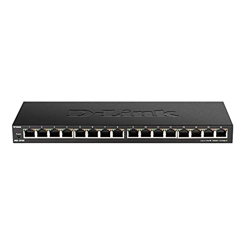 Switch 16 Puertos 10/100/1000 Mbps GbE, diseño gigabit para Redes rápidas, Ideal para Negocio y transmisión de Datos eficiente.