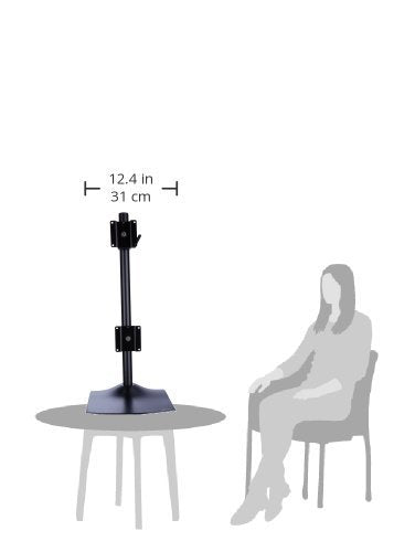 Ergotron DeskStand DS100 - Soporte para 2 Pantallas LCD, Aluminio, Acero, Color Negro