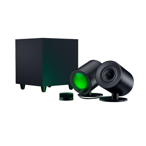 Razer Nommo V2 Pro - Altavoces Gaming de Rango Completo 2.1 para PC con Subwoofer Inalámbrico (Diafragmas de Gama Completa de 3 pulgadas con Correctores de Fase de Aluminio, THX Spatial Audio) Negro