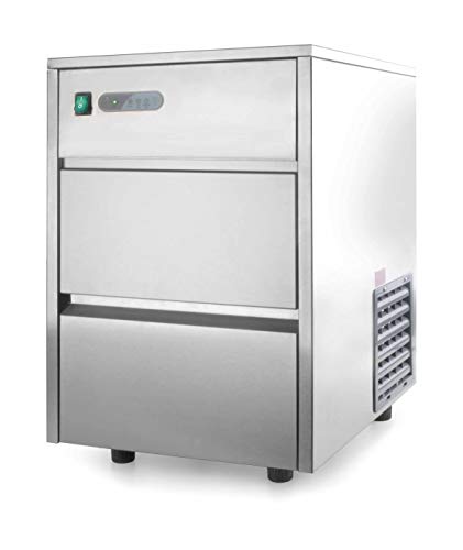 LACOR 69320-Máquina de Hacer Hielo Pro, 4 kg, Acero Inoxidable, Plateado