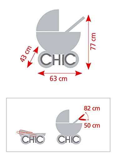 Bayer Chic 2000 - Cochecito para muñecas Twinny, Cochecito Doble para Dos muñecas, Cochecito Gemelo para niños de 4 a 8 años, Melange Gris-Azul Marino