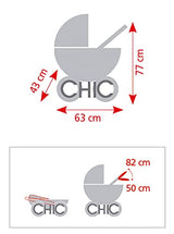 Bayer Chic 2000 - Cochecito para muñecas Twinny, Cochecito Doble para Dos muñecas, Cochecito Gemelo para niños de 4 a 8 años, Melange Gris-Azul Marino