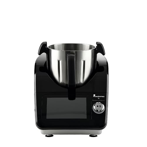 MasterPRO BY CARLO CRACCO - Robot de Cocina Multifunción 1000W - Recipiente Inox 4.5L - Pantalla TFT 7" LED - 12 Funciones - Control de Temperatura y Temporizador