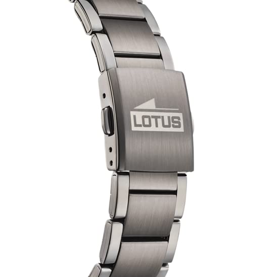 LOTUS Reloj Hombre 18682/2 Chrono Caja de Acero Inoxidable 316l Gris Correa de Acero Inoxidable 316l Gris