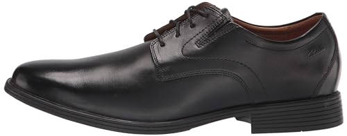 Clarks Whiddon Plain, Zapatos Oxford para Hombre Black Leather 555554, 48 EU