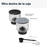 De'Longhi Rivelia EXAM440.35.B, Cafetera Superautomática con Espumador de Leche Manual, Tamaño Compacto, 8 Recetas, Pantalla Táctil a Color, Negro Ónix