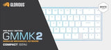 Glorious Gaming GMMK 2 Compact 65% - Teclado gaming mecánico, compacto TKL 65%, carcasa de aluminio, personalizable, keycaps dobles, switches Fox, RGB, distribuciones QWERTY inglés - Blanco