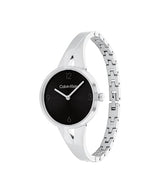 Calvin Klein Reloj Analógico de Cuarzo para Mujer Colección Joyful con Pulsera Rígida de Acero Inoxidable Plateada - 25100026