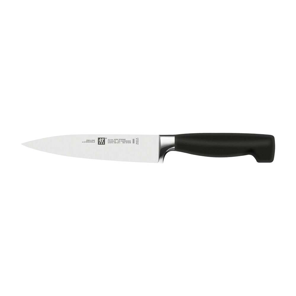 ZWILLING Bloque de cuchillos de 8 piezas, Bloque de madera, Cuchillos y tijeras de acero inoxidable especial/Mango de plástico, Four Star