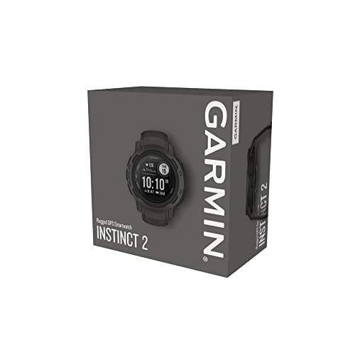 Garmin Instinct 2, Reloj Inteligente con GPS Resistente al Agua, Funciones Deportivas, Pulsioximetría, Puntuación de Sueño y Notificaciones del Smartphone, Negro