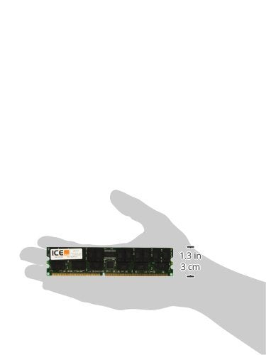 ICEmemory DDR-333 DIMM ECC, 1 GB, registrado CL2.5 36 Chip 64Mx4, PC-2700, color negro