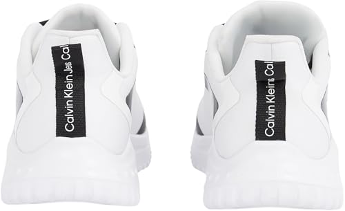 Calvin Klein Runner Sneaker para Hombre Zapatillas de Deporte, Blanco (Bright White/Black), 46