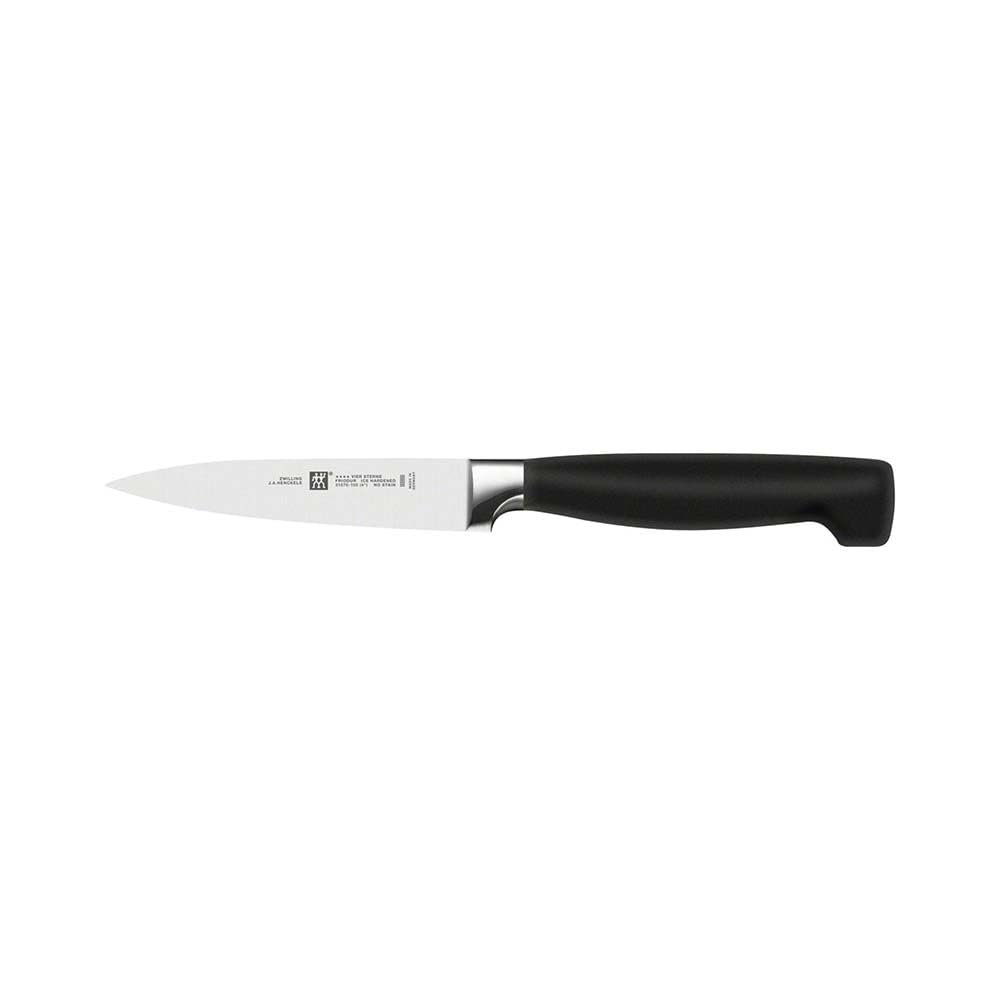 ZWILLING Bloque de cuchillos de 8 piezas, Bloque de madera, Cuchillos y tijeras de acero inoxidable especial/Mango de plástico, Four Star