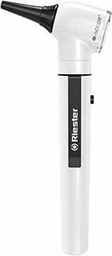 Riester Otoscopio E-SCOPE F.O. led 3,7V, blanco en maletín rígido, 31552