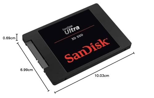 SanDisk Ultra 3D SSD, 2 TB, con hasta 560 MB/s de Velocidad de Lectura/hasta 530 MB/s de Velocidad de Escritura