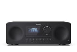 SHARP XL-B720D(BK) Tokyo All in One Soundsystem con Radio Dab, Dab+, FM, Bluetooth, CD-MP3, reproducción USB, Conexión de Auriculares, y 60W, Color Negro