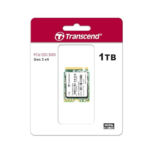 Transcend SSD Interno M.2 2230 NVMe PCIe Gen3 x4 1TB, Unidad de Estado Sólido, Memoria Flash 3D NAND TLC (Lectura/Escritura - hasta 2,900/2,650 MB/s) Cobertura Limitada de 5 Años - TS1TMTE300S