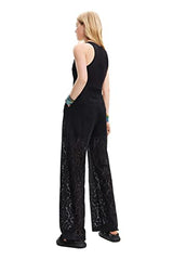Desigual Pant_Lua 2000 Pantalones Informales, Negro, L para Mujer