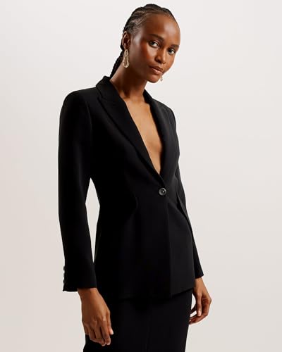 Ted Baker Manabl Single Breasted Tailored Blazer, Negro, 40 para Mujer