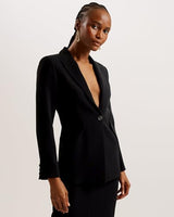 Ted Baker Manabl Single Breasted Tailored Blazer, Negro, 40 para Mujer