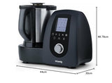 H.Koenig HK8 Robot de cocina inteligente multifunción, profesional 2L, 1000W, 30+ Funciones de Cocción, Velocidad Turbo 10, Temperatura de 37 a 120°C, Hasta 4 preparaciones al mismo tiempo