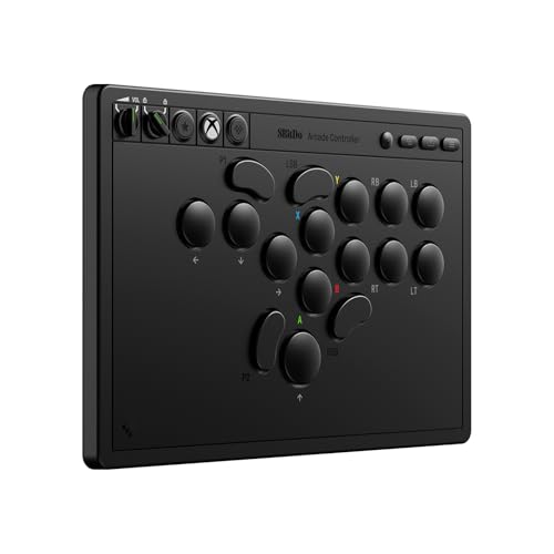 8Bitdo All-Button Arcade Controller for Xbox Series X|S, Xbox One & PC, 2.4G Wireless, Low-profile Mechanical Switches, Programmable Buttons, Hot-swappable PCB, RGB Lighting - Officially Licensed