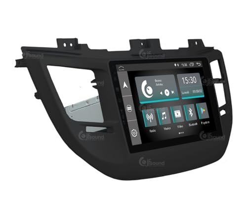 Radio de Coche para Hyundai Tucson Negro (con navegación y cámara de visión Trasera de Serie) Android GPS Bluetooth WiFi USB Dab+ Touchscreen 9" 4core Carplay AndroidAuto