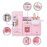 Rosa Cocina de Juguete de Madera de Teamson Kids Horno Niños TD-12302P
