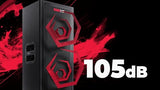 Sharp CP-LS100 Altavoz portatil de Alto Rendimiento, 120W RMS, 105dB, Carcasa de Madera, bateria Litio Intercambiable, 10 Horas (hasta), Bluetooth, Panel de 3 Canales TRS/XLR (x2), Aux/Bluetooth