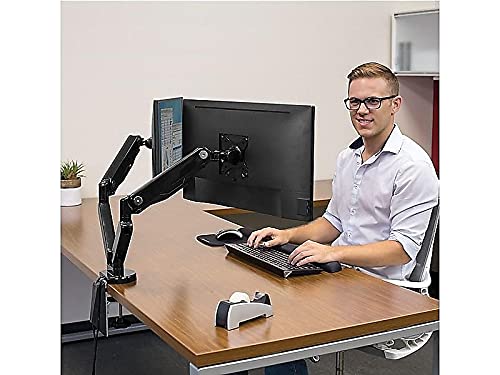 Fellowes Brazo para Monitor Doble Platinum Series - Soporte para Monitor Ajustable, con Funciones de inclinación, Giro y rotación y con 2 Puertos USB - Tamaño máximo del Monitor 32" - Negro