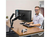 Fellowes Brazo para Monitor Doble Platinum Series - Soporte para Monitor Ajustable, con Funciones de inclinación, Giro y rotación y con 2 Puertos USB - Tamaño máximo del Monitor 32" - Negro