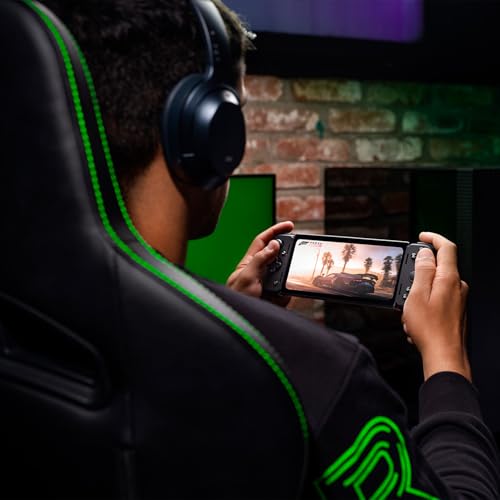 Razer Edge - Dispositivo Portátil para Juegos Android con Kishi V2 Pro (Qualcomm Snapdragon G3X Gen 1, Pantalla Aáctil AMOLED FHD+ de 6,8" y 144 Hz, Tecnología Háptica HyperSense) Negro