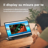 Lenovo L15 Monitor Portátil, Pantalla 15.6" FullHD IPS, 1920x1080, 60Hz, 6ms, Entrada 2 x USB-C, Cable USB-C a USB-C, Ajustable en Inclinación, Gris