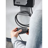 AEG Wallbox WB 22 FI - Estación de Carga para Coche eléctrico o híbrido, 22 kW, 400 V, con Interruptor FI Tipo B, 3 Fases, Cable de Carga de 5 m, Tipo 2 enchufes, IP 45, indicador LED de Estado