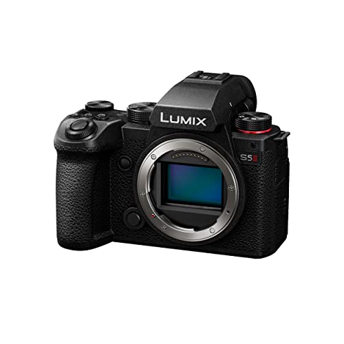 Panasonic LUMIX DC-S5 II, Cámara Sin Lente De Marco Completo, Sin Espejo,4K 60P y 6k 30P Grabación, Pantalla Movible, Wi-Fi, Phase Hybrid AF 779 Puntos, IS Activo, Negro