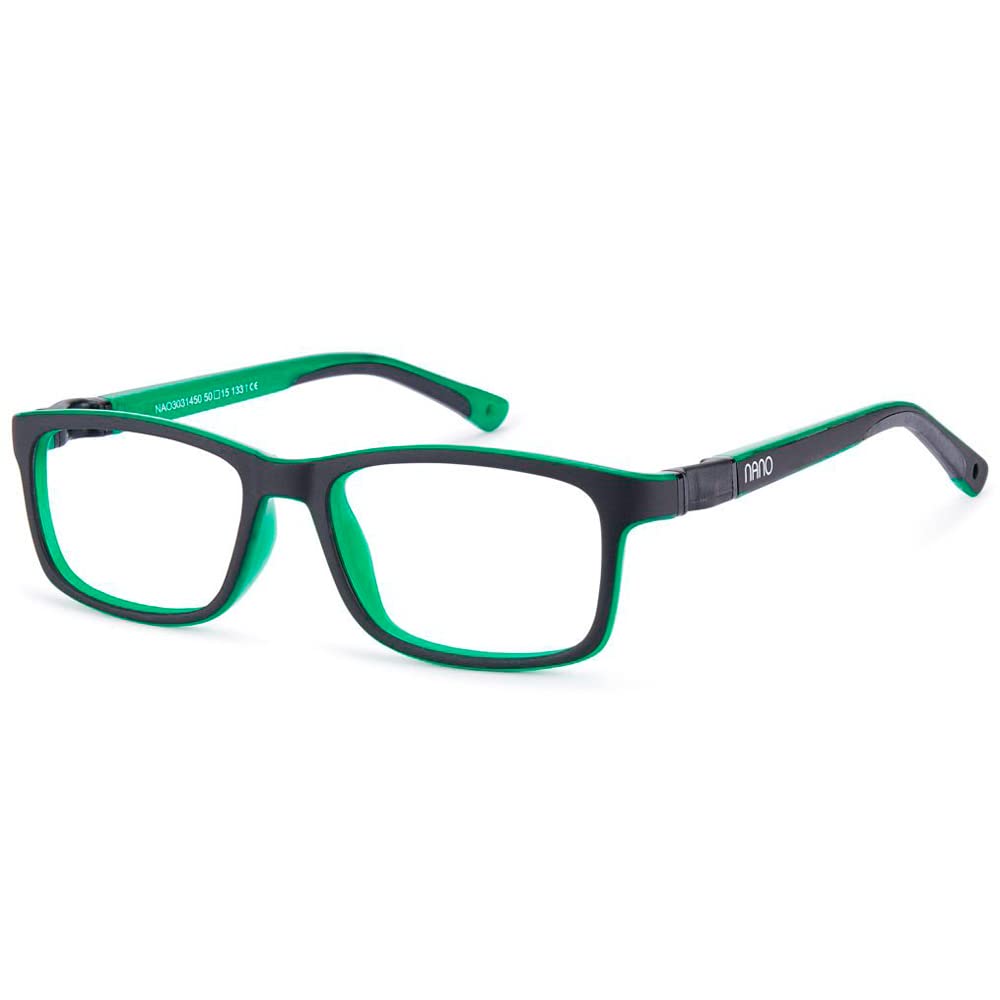 NANOVISTA FANGAME 3.0 Gafas, Bicolor Negro Mate/Verde, 50 Unisex niños