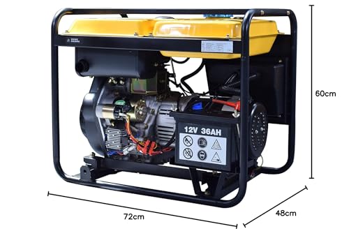 ITC Power NT-6100XE - Generador Diésel, color amarillo y negro