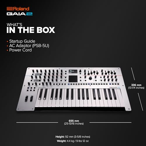 Sintetizador Roland GAIA 2 con prestaciones sonoras avanzadas | Generador de sonido híbrido que combina síntesis de tabla de ondas y virtual analógica | Motional Pad integrado
