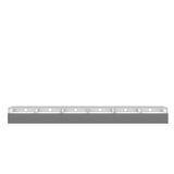 SELSEY REDNAW - Mueble de TV Moderno con 3 cajones, 300 cm, Color Blanco Mate, Gris Brillante, iluminación LED