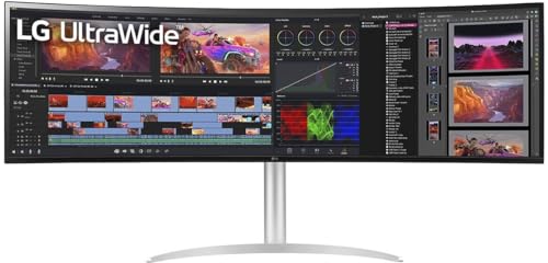 LG Electronics 49WQ95X-W.AEU IPS 32:9 UltraWide Monitor 49" (124,46 cm), QHD Wide 1440p, Curved TFT-LCD Activ Matrix con White LED Backlight, Antideslumbrante, Blanco
