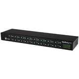 StarTech.com Adaptador USB a Concentrador de 16 Puertos Serie - Adaptador de Rack con Conexión en Cadena - USB a RS232