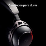 HyperX Cloud Alpha Wireless 2 - Auriculares Gaming inalámbricos con Base RGB, Drivers 53mm, batería hasta 250h, Bluetooth, 2.4GHz, PC, PS4, PS5, Xbox, Switch, Color Negro