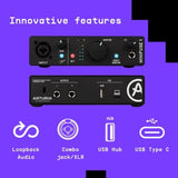 Arturia - MiniFuse 2 - Interface USB de audio y MIDI Compacta con Creative Software para una Grabación Producción, Podcasting, Guitarra - Blanco