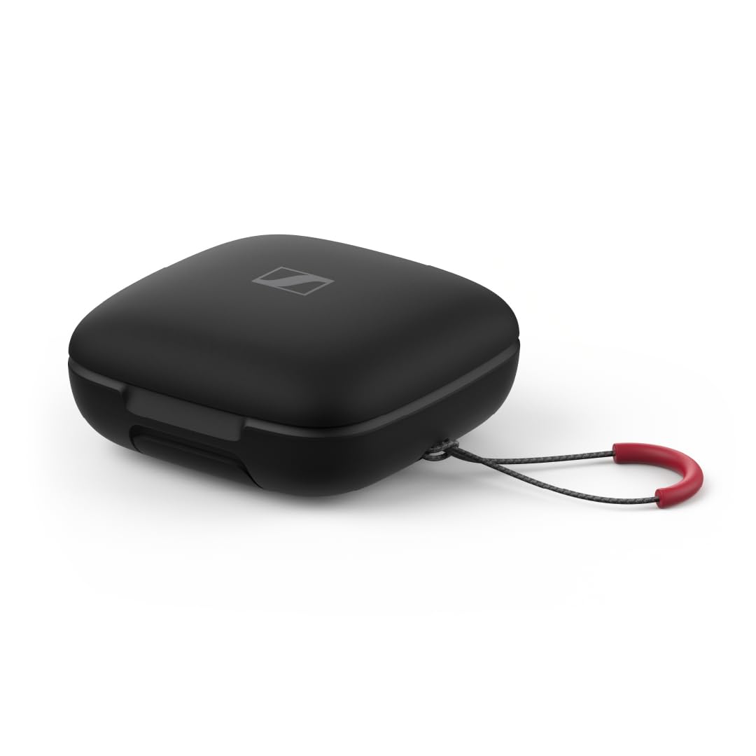 Sennheiser Momentum Sport Auriculares con Ajuste de Sonido Deportivo y ANC adaptativo, Ajuste Seguro, 24 Horas de duración de la batería - Negro